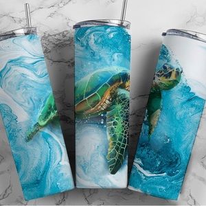 - Tropical Turtle 🐢 Tortoise 20 oz Tumbler Lid Straw & Gift Box